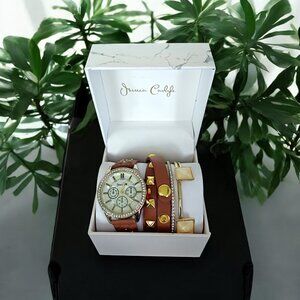 JESSICA CARLYLE Studded Watch & Bracelet Set